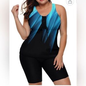 Lalagen Black and Blue Sleeveless Top